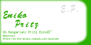 eniko pritz business card